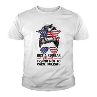 Just A Regular Mom Trying Youth T-shirt | Favorety UK