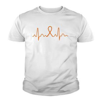 Kidney Cancer Heartbeat Outfit Kidney Cancer Awareness Youth T-shirt - Thegiftio UK