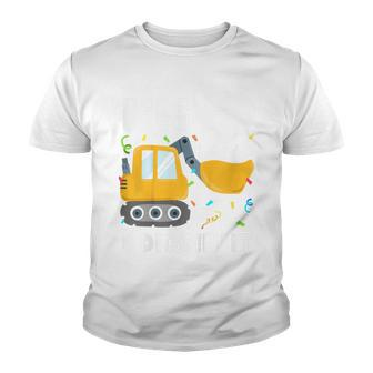Kids Construction Truck 2Nd Birthday Boy 2 Two Year Old Excavator Youth T-shirt - Seseable