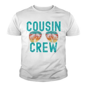 Kids Cousin Crew Family Vacation Summer Vacation Beach Sunglasses Youth T-shirt - Seseable