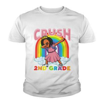 Kids Ready To Crush 2Nd Grade Black Girl Second Day Of School Youth T-shirt - Seseable