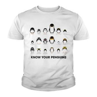 Know Your Penguins Youth T-shirt | Favorety