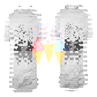 Memorial Day 4Th Of July Holiday Patriotic Ice Cream Youth T-shirt - Monsterry