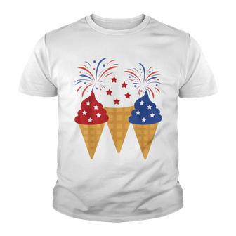 Memorial Day 4Th Of July Holiday Patriotic Ice Cream Youth T-shirt | Favorety AU