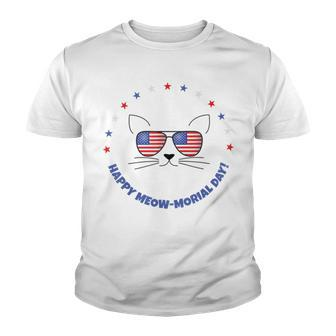 Memorial Day Cat Meowmorial Day V2 Youth T-shirt | Favorety