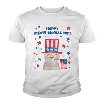 Memorial Day Cat Meowmorial Day Youth T-shirt | Favorety CA