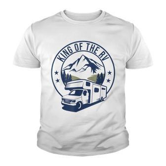 Mens King Of The Rv Rv Truck Vacation Funny Camping Youth T-shirt - Thegiftio UK