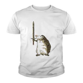 Mighty Hedgehog With Long Sword Youth T-shirt | Mazezy