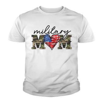 Military Mom Camo Pattern Army Mom Patriotic Patriotism V2 Youth T-shirt - Thegiftio UK