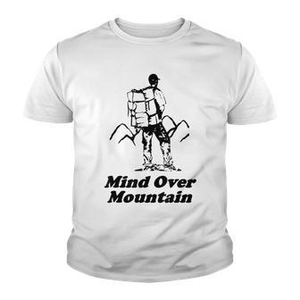 Mind Over Mountain | Philosophy Hiker Landscape Art Youth T-shirt - Thegiftio UK