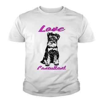 Miniature Schnauzer At Home Love Consultant Multi Tasking Dog Youth T-shirt | Favorety DE