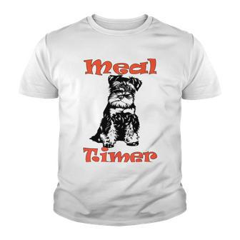 Miniature Schnauzer At Home Meal Timer Multi Tasking Dog Youth T-shirt | Favorety