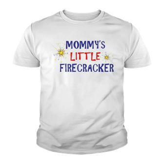 Mommys Little Firecracker Fourth Of July Youth T-shirt - Thegiftio UK