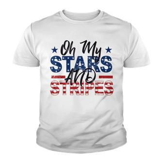 Oh My Stars And Stripes Fourth Of July Youth T-shirt - Thegiftio UK