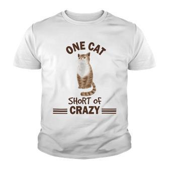 One Cat Short Of Crazy Youth T-shirt | Favorety UK