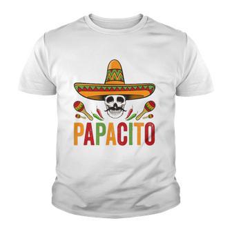 Papacito Funny Mexican Skull Cinco De Mayo Youth T-shirt - Thegiftio UK