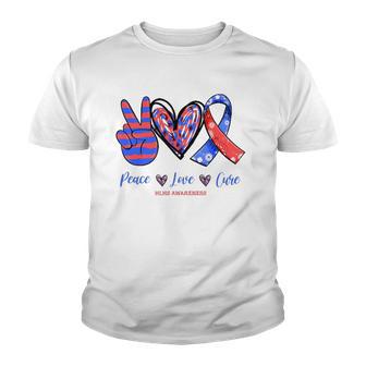 Peace Love Cure Hypoplastic Left Heart Syndrome Awareness Youth T-shirt - Thegiftio UK