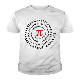 Pi Π Spiral Science Mathematics Math Irrational Number Sequence Youth T-shirt | Favorety AU