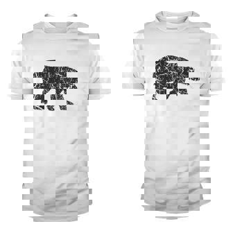 Polar Bear Distressed Print - Vintage Polar Bear Youth T-shirt | Mazezy