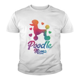 Poodle Mama Colorful Poodle Dog Mom Youth T-shirt | Favorety UK