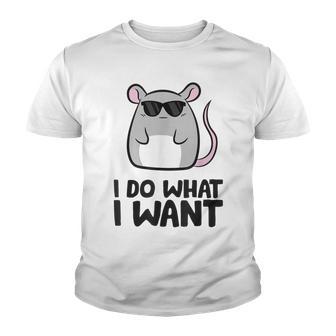 Rat I Do What I Want Funny Rat Youth T-shirt - Thegiftio UK