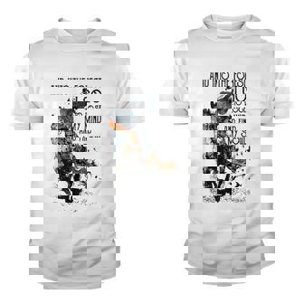 Retro Cowgirl Riding Horse Into Forest I Go Western Cowboy Youth T-shirt | Mazezy