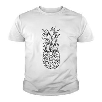 Retro Pineapple 80S Tropical Fruit Lover Gift Youth T-shirt | Mazezy