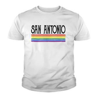San Antonio Gay Pride World Parade Rainbow Flag Lgbt Youth T-shirt - Thegiftio UK