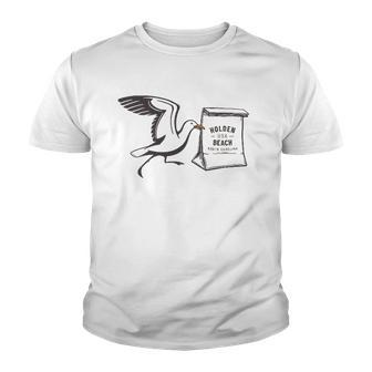 Seagull Swipes Lunch Bag Holden Beach North Carolina Youth T-shirt | Mazezy