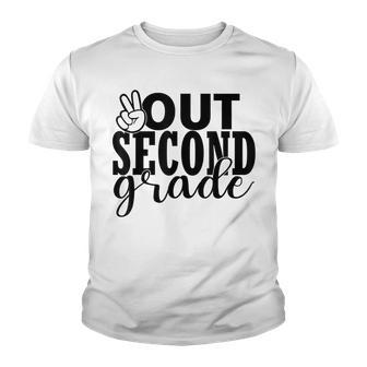 Second Grade Out School 2Nd Grade Peace Students Kids Youth T-shirt - Seseable