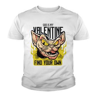 She Is My Valentine Cat Youth T-shirt | Favorety