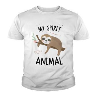 Sloth My Spirit Animal Nap Sloth Lazy 843 Shirt Youth T-shirt | Favorety