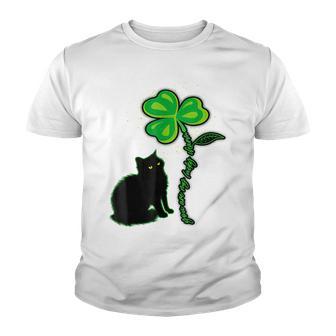 St Patricks Day Black Cat My Lucky Charm Youth T-shirt | Favorety DE