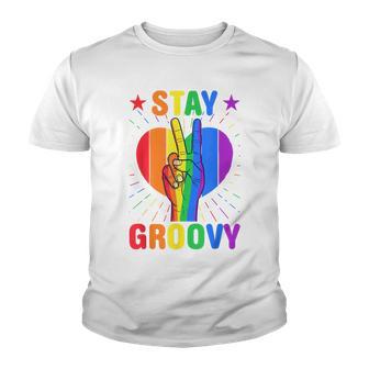 Stay Groovy Retro Vintage Lgbt Youth T-shirt - Thegiftio UK