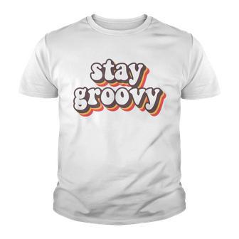 Stay Groovy Roller Disco Outfit Vintage 70S Costume Youth T-shirt - Thegiftio UK