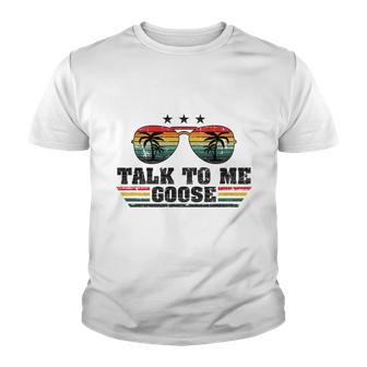 Talk To Me Goose Summer Vibes Sunglasses Fun Youth T-shirt - Thegiftio UK