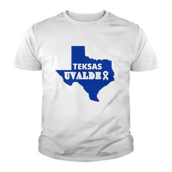 Texas Uvalde Pray For Texas Texas Map Youth T-shirt | Mazezy