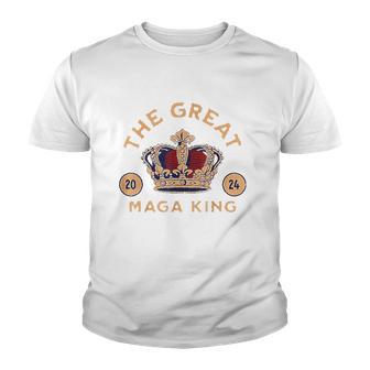 The Great Maga King Crown 2024 Election Vote Trump Youth T-shirt - Thegiftio UK