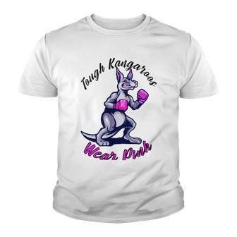 Tough Kangaroos Wear Pink In Support Of Breast Cancer Awareness Youth T-shirt | Favorety UK