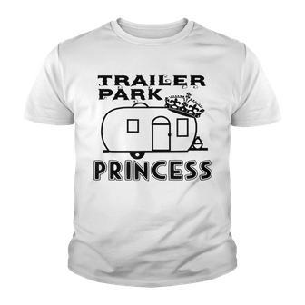 Trailer Park Princess Redneck Camping Rv Mobile Home Youth T-shirt - Thegiftio UK