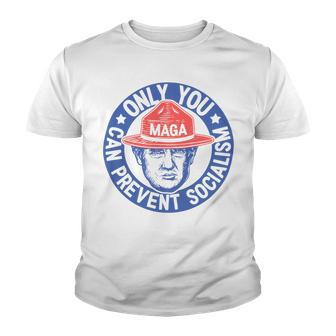 Ultra Maga 2024 Only You Can Prevent Socialism We The People 1776 2022 Blue Red Youth T-shirt - Monsterry CA