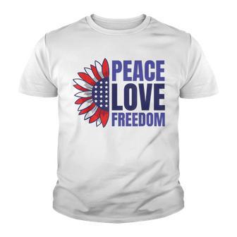 United States Freedom Peace Love Freedom Youth T-shirt - Thegiftio UK