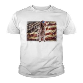 Usa American Flag - Patriotic Dog German Shorthaired Pointer Youth T-shirt - Thegiftio UK