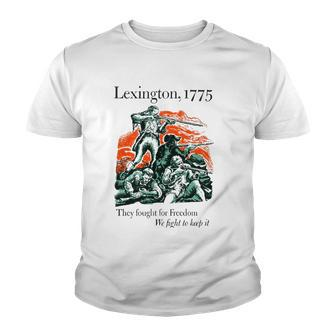 Usa Patriotic Vintage Battle Of Lexington Revolutionary War Youth T-shirt | Mazezy