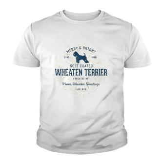 Vintage Style Retro Soft Coated Wheaten Terrier Raglan Baseball Tee Youth T-shirt | Mazezy