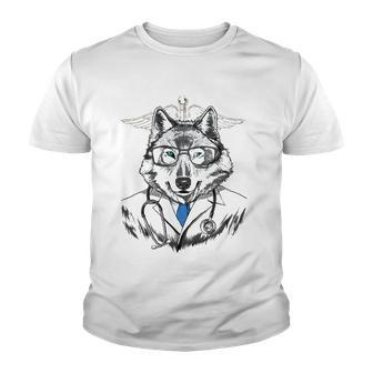 Wolf Doctor Vet Veterinarian Animal Lover Youth T-shirt | Mazezy