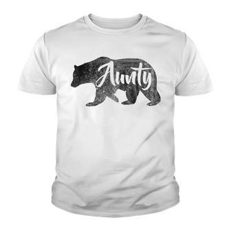 Womens Aunty Bear Outdoors Family For Aunties Youth T-shirt - Thegiftio UK
