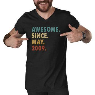 13 Years Old Gifts Awesome Since May 2009 13Th Birthday Men V-Neck Tshirt | Mazezy