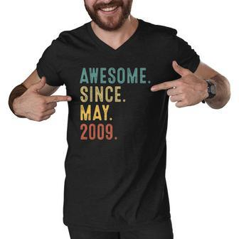13 Years Old Gifts Awesome Since May 2009 Birthday Party Men V-Neck Tshirt | Mazezy