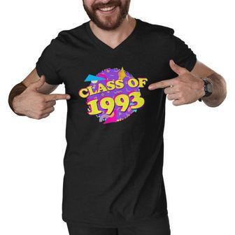 29 Years Class Reunion Class Of 1993 Retro 90S Style Men V-Neck Tshirt | Mazezy